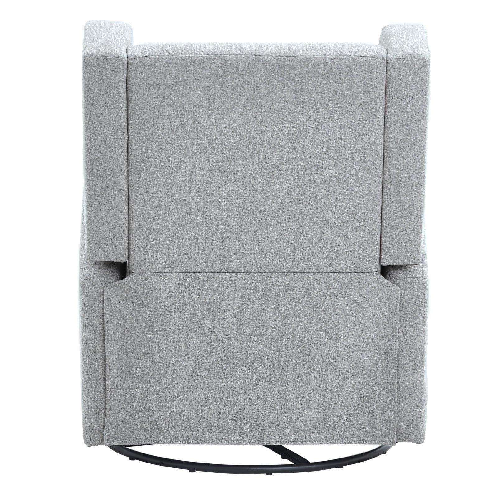 image-VEVOR Electronic Power Recliner and Swivel Glider, 250 lbs Weight Capacity Swivel Glider Recliner Chair with USB Port, Polyester Surface Swivel Rocker Recliner for Living Room, Bedroom, Light Gray