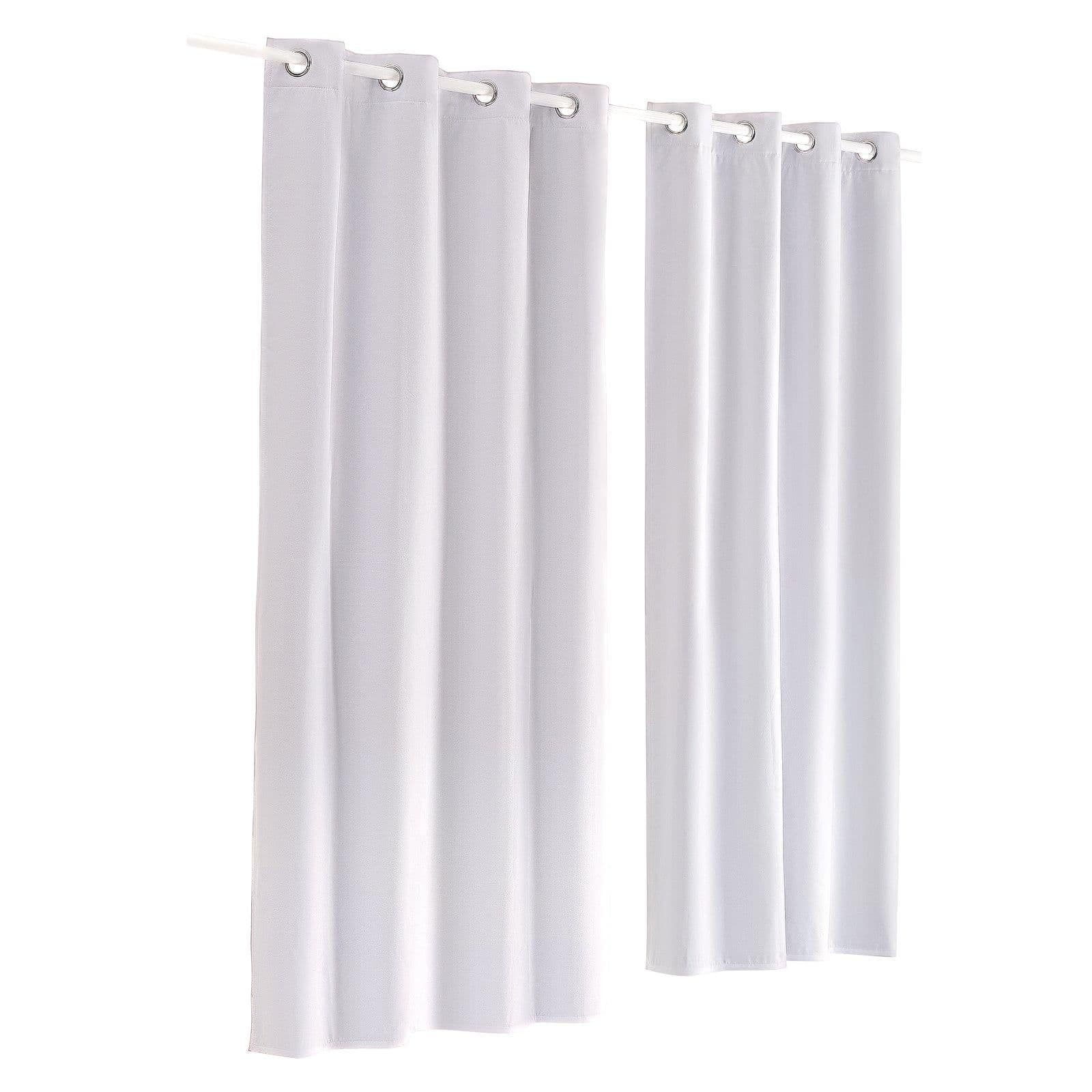 image-VEVOR Blackout Curtains, 84 Inch Length 2 Panels Set, 52 Inch Wide Each, Thermal Insulated 100% Blackout Light Blocking Drapes, 3-Layer, with Grommets, Curtains for Bedroom Living Room Window, White