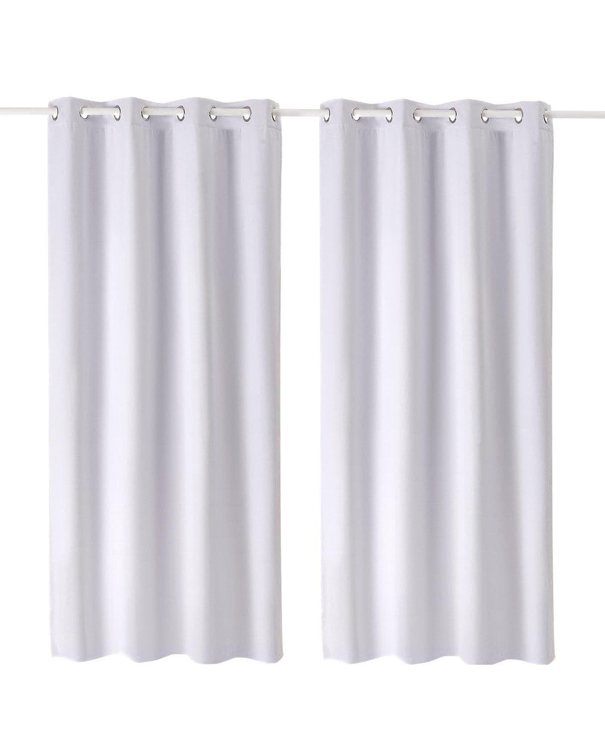 image-VEVOR Blackout Curtains, 84 Inch Length 2 Panels Set, 52 Inch Wide Each, Thermal Insulated 100% Blackout Light Blocking Drapes, 3-Layer, with Grommets, Curtains for Bedroom Living Room Window, White
