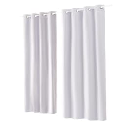 image-VEVOR Blackout Curtains, 84 Inch Length 2 Panels Set, 52 Inch Wide Each, Thermal Insulated 100% Blackout Light Blocking Drapes, 3-Layer, with Grommets, Curtains for Bedroom Living Room Window, White