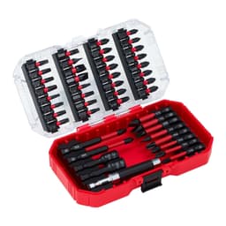 image-VEVOR Screwdriver Bit Set, 45-Piece, Magnetic Phillips, Slotted, Square, Torx Bit, Hex Nut Sockets, Extension Rod with Transparent Storage Case, High-Strength S2 Alloy Steel, Blackened Finish