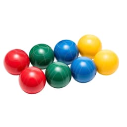 image-VEVOR Bocce Ball Set, 107 mm, with 8 Resin Balls, Pallino, Carrying Bag and Measuring Rope, Red/Green/Blue/Yellow 4 Colors, for 2 to 8 Players, Bocce Ball Game Set for Beach, Lawn, Family Backyard