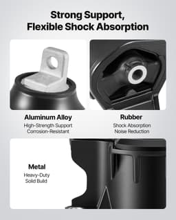 image-VEVOR Engine Motor Mount and Transmission Mount Kit Replacement, Set of 5, Compatible with 2008-2012 Honda Accord 2.4L L4 and 2009-2013 Acura TSX 2.4L, Replace OE# A4565 A4572 A4570 A4584 A4561