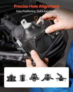 image-VEVOR Engine Motor Mount and Transmission Mount Kit Replacement, Set of 5, Compatible with 2008-2012 Honda Accord 2.4L L4 and 2009-2013 Acura TSX 2.4L, Replace OE# A4565 A4572 A4570 A4584 A4561