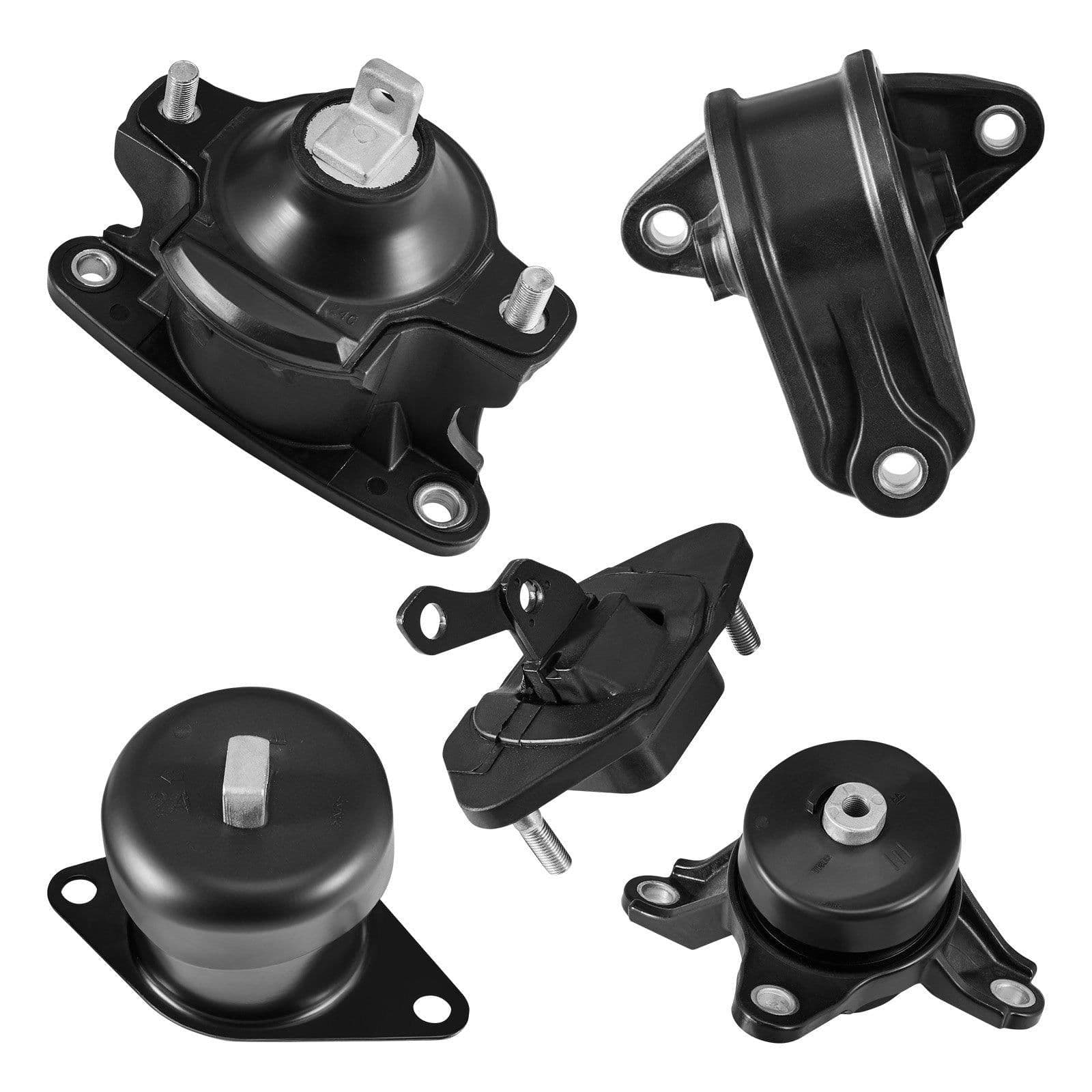 image-VEVOR Engine Motor Mount and Transmission Mount Kit Replacement, Set of 5, Compatible with 2008-2012 Honda Accord 2.4L L4 and 2009-2013 Acura TSX 2.4L, Replace OE# A4565 A4572 A4570 A4584 A4561