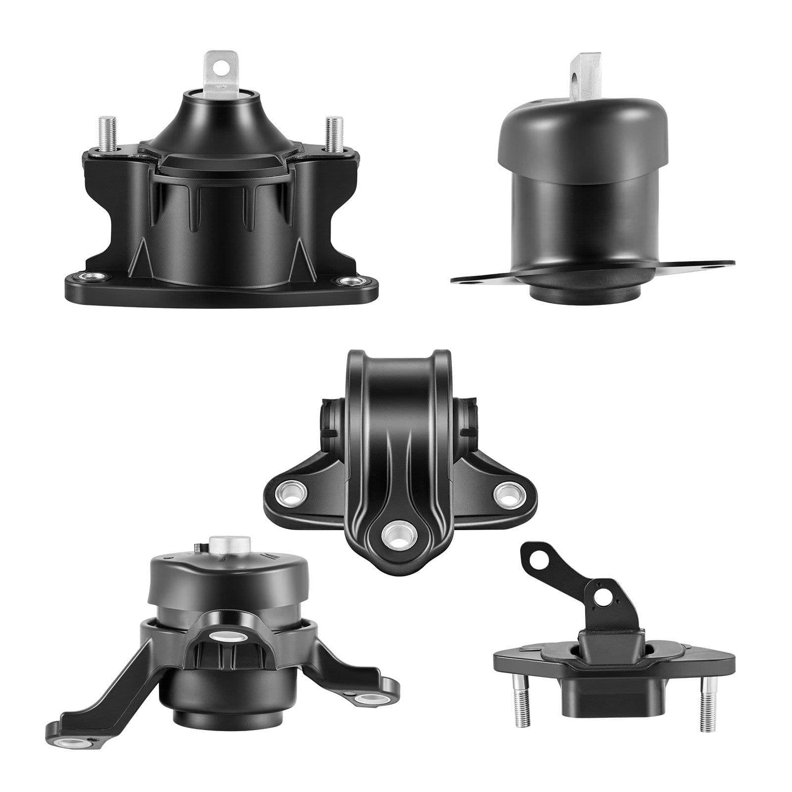 image-VEVOR Engine Motor Mount and Transmission Mount Kit Replacement, Set of 5, Compatible with 2008-2012 Honda Accord 2.4L L4 and 2009-2013 Acura TSX 2.4L, Replace OE# A4565 A4572 A4570 A4584 A4561