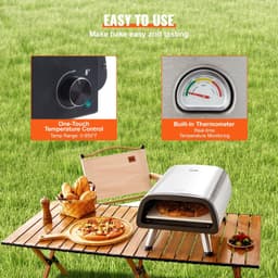 image-VEVOR Electric Pizza Oven Countertop Pizza Maker for 12" Pizza Indoor & Outdoor