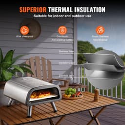 image-VEVOR Electric Pizza Oven Countertop Pizza Maker for 12" Pizza Indoor & Outdoor