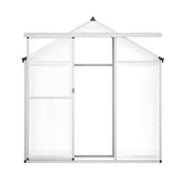 image-VEVOR Polycarbonate Greenhouse, 6 x 4 Ft, Outdoor Greenhouse with Adjustable Vent Windows, Pavilion Styled Greenhouse with Sliding Door, Aluminum Large Walk-in Greenhouse Kit for Garden Backyard