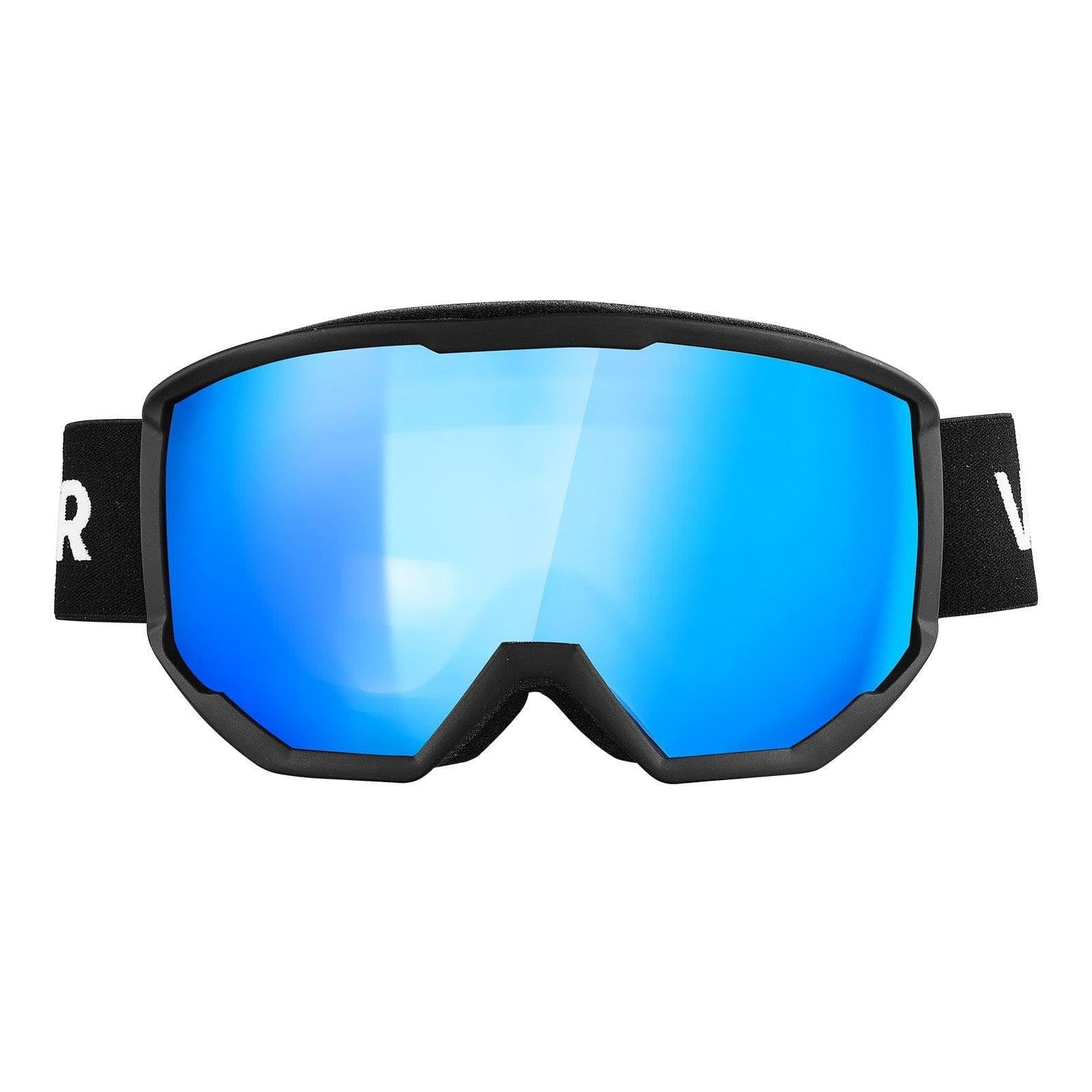 image-VEVOR Ski Goggles, Cylindrical Lens with Ice Blue Revo Coating, OTG Anti fog Snow Goggles for Men Women Youth, TPU Frame & Ventilation Structure, Suitable for Skiing, Skating, Snowboarding, Cycling