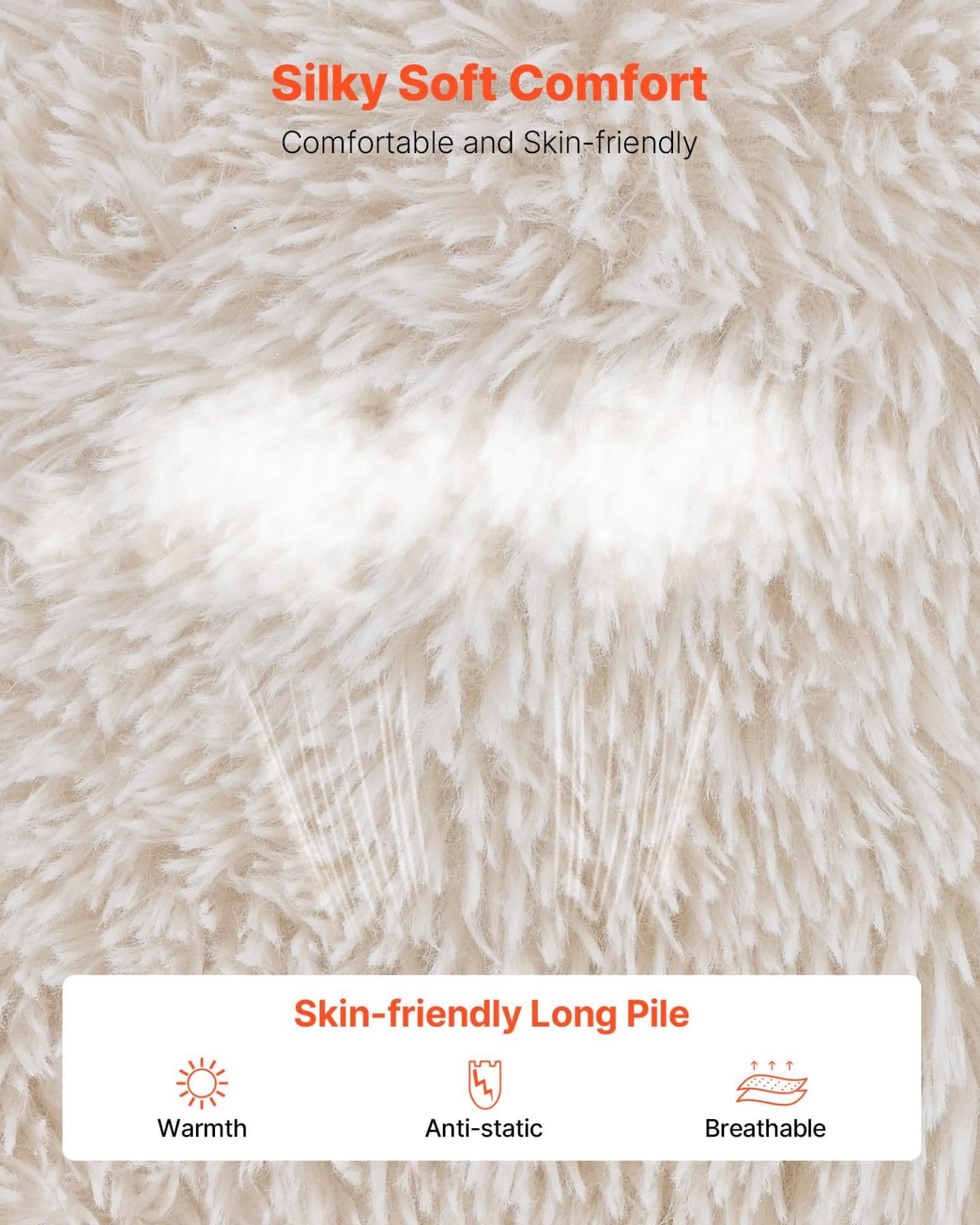 image-VEVOR Bean Bag Chair, BeanBag Sofa Chair with Armrests for Adults, Fluffy Plush & High-Density Foam Filling Adult Bean Bag with Zapper, Comfy Lazy Sofa Chair Ideal for Living Room, Bedroom, Beige