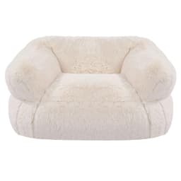 image-VEVOR Bean Bag Chair, BeanBag Sofa Chair with Armrests for Adults, Fluffy Plush & High-Density Foam Filling Adult Bean Bag with Zapper, Comfy Lazy Sofa Chair Ideal for Living Room, Bedroom, Beige