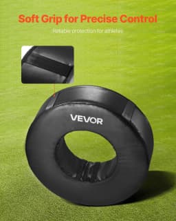 image-VEVOR Football Tackle Wheel, Football Tackling Dummy, Waterproof PVC and High-Density Sponge Tackle Ring, Dummies Training Equipment with Straps, for Blocking, Hitting Drills and Practice, Black, 1PCS