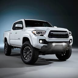 image-VEVOR Front Bumper Compatible with 2016-2023 Toyota Tacoma (Excluding Tacoma TRD/Tacoma TRD Sport), Pickup Truck Bumper with LED Light Bar, Winch Plate & D-Rings Mounts, Heavy-Duty Steel Front Bumper with E-Coating