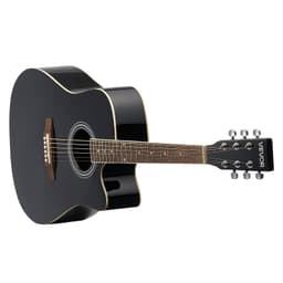 image-VEVOR Cutway Acoustic Guitar, 41 in, 6-String Black Solid Spruce Top Guitar, Beginner Bundle with Gig Bag, Tuner, Strap, Strings, Picks, Capo, Rosewood Fingerboard, for Adult Fingerstyle Solo Jazz
