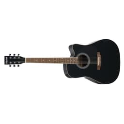 image-VEVOR Cutway Acoustic Guitar, 41 in, 6-String Black Solid Spruce Top Guitar, Beginner Bundle with Gig Bag, Tuner, Strap, Strings, Picks, Capo, Rosewood Fingerboard, for Adult Fingerstyle Solo Jazz