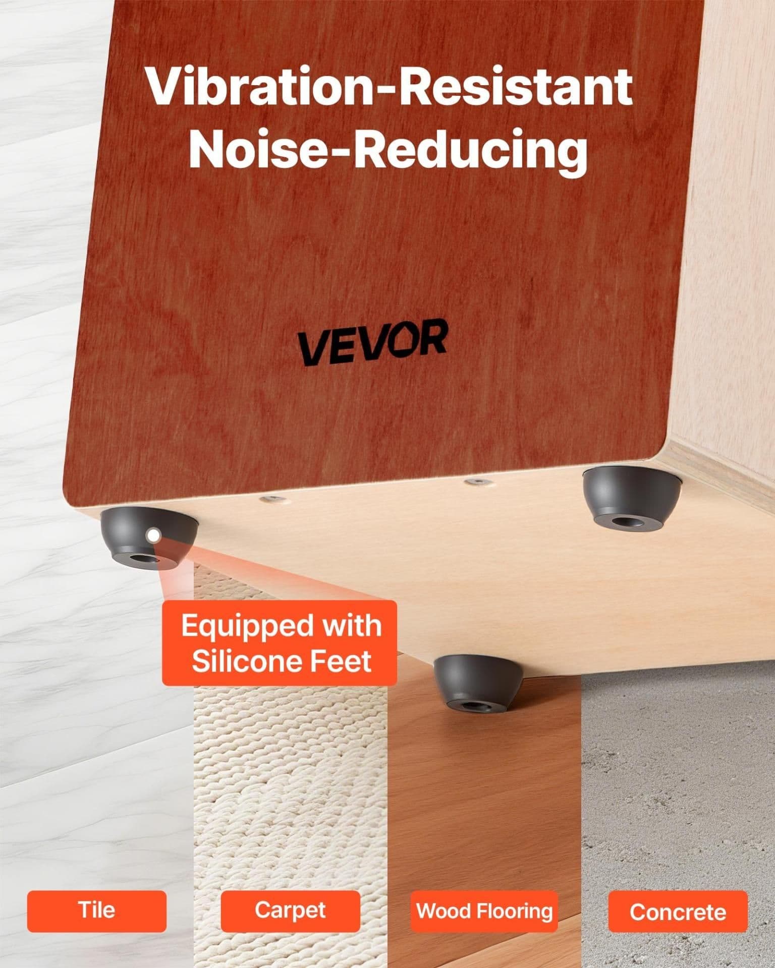 image-VEVOR Cajon Box Drum Birch Wood Percussion Instrument Guitar Strings with Travel Bag