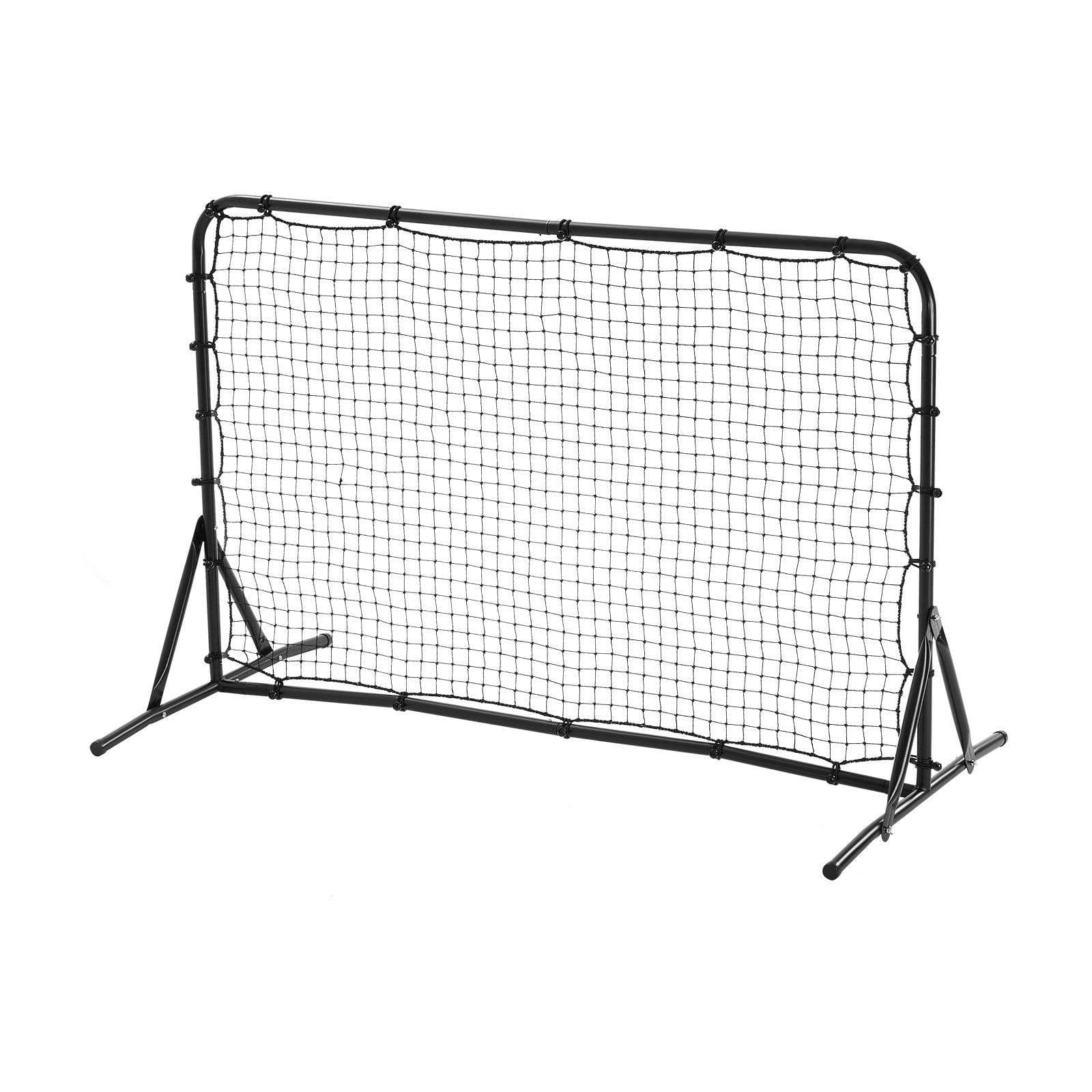 image-VEVOR Soccer Rebound Trainer, 6x4FT Iron Soccer Training Equipment, Sports Football Rebounder Wall, Double-Sided Rebounding Net, Easy Assembly, Perfect for Backyard Practicing, Solo Training, Passing