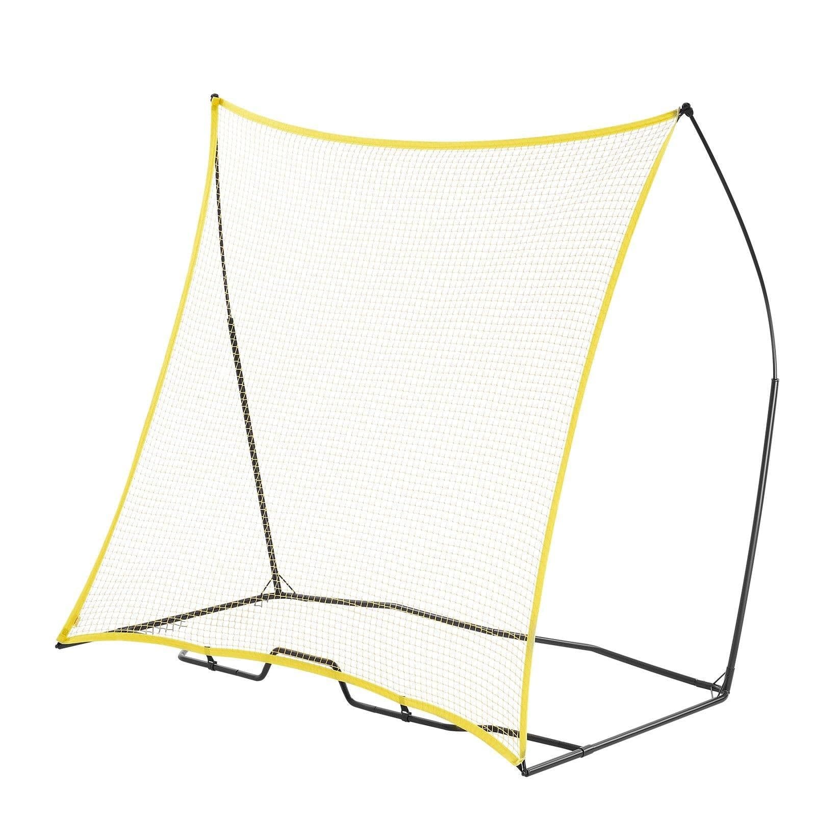 image-VEVOR Soccer Rebounder, Portable Soccer Trainer, 7x7FT Iron & Polyester Soccer Practice Equipment, Sports Football Rebounder Wall with Portable Bag, Perfect for Team Solo Training, Passing, Volley