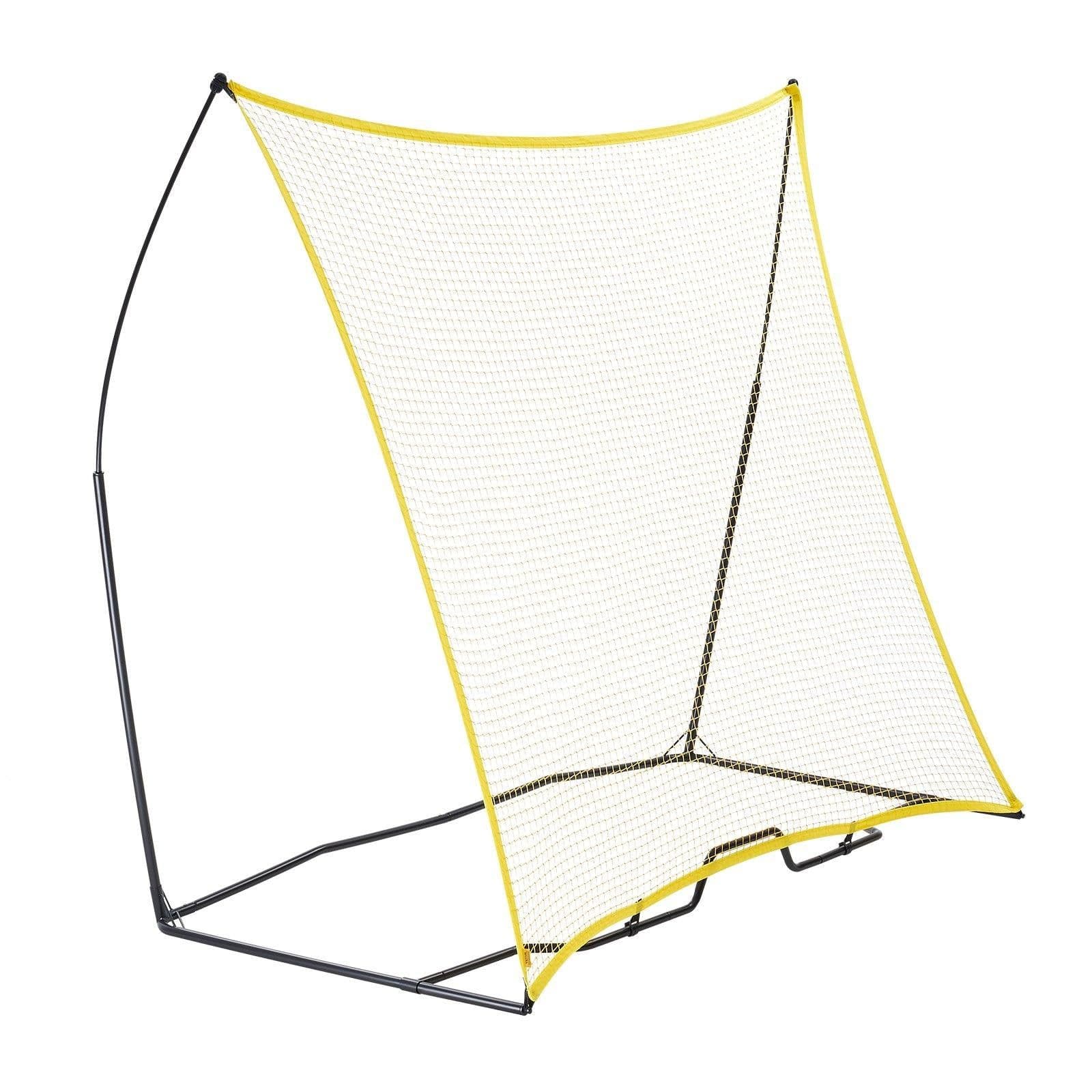 image-VEVOR Soccer Rebounder, Portable Soccer Trainer, 7x7FT Iron & Polyester Soccer Practice Equipment, Sports Football Rebounder Wall with Portable Bag, Perfect for Team Solo Training, Passing, Volley