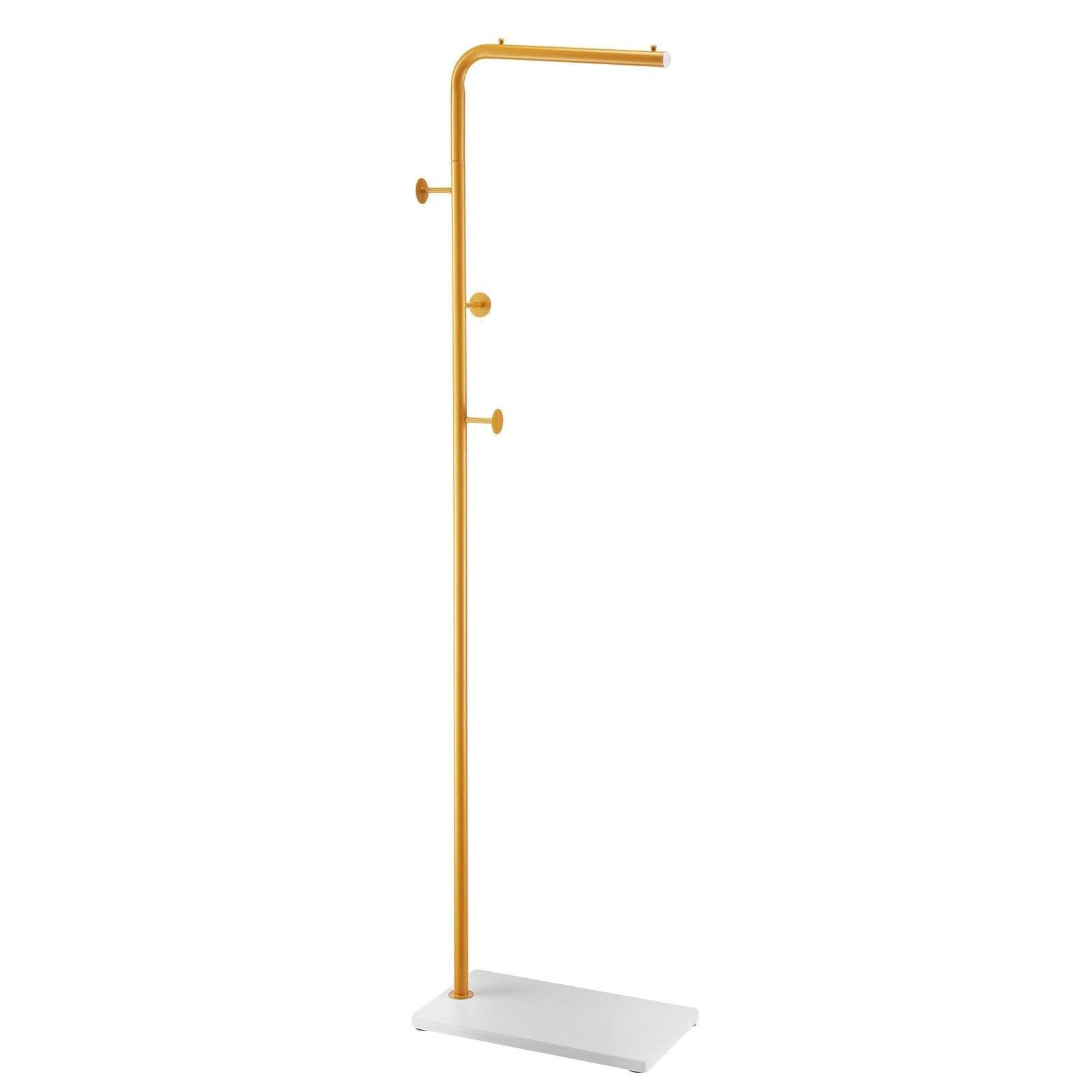 image-VEVOR Coat Rack, Freestanding Coats Rack Stand with Quartz Stone Base & 3 Round Hooks, Free Standing Hall Coat Tree for Entryway, Bedroom, Living Room, Stylish Clothes Hanger Stand for Coats, Hat, Bag