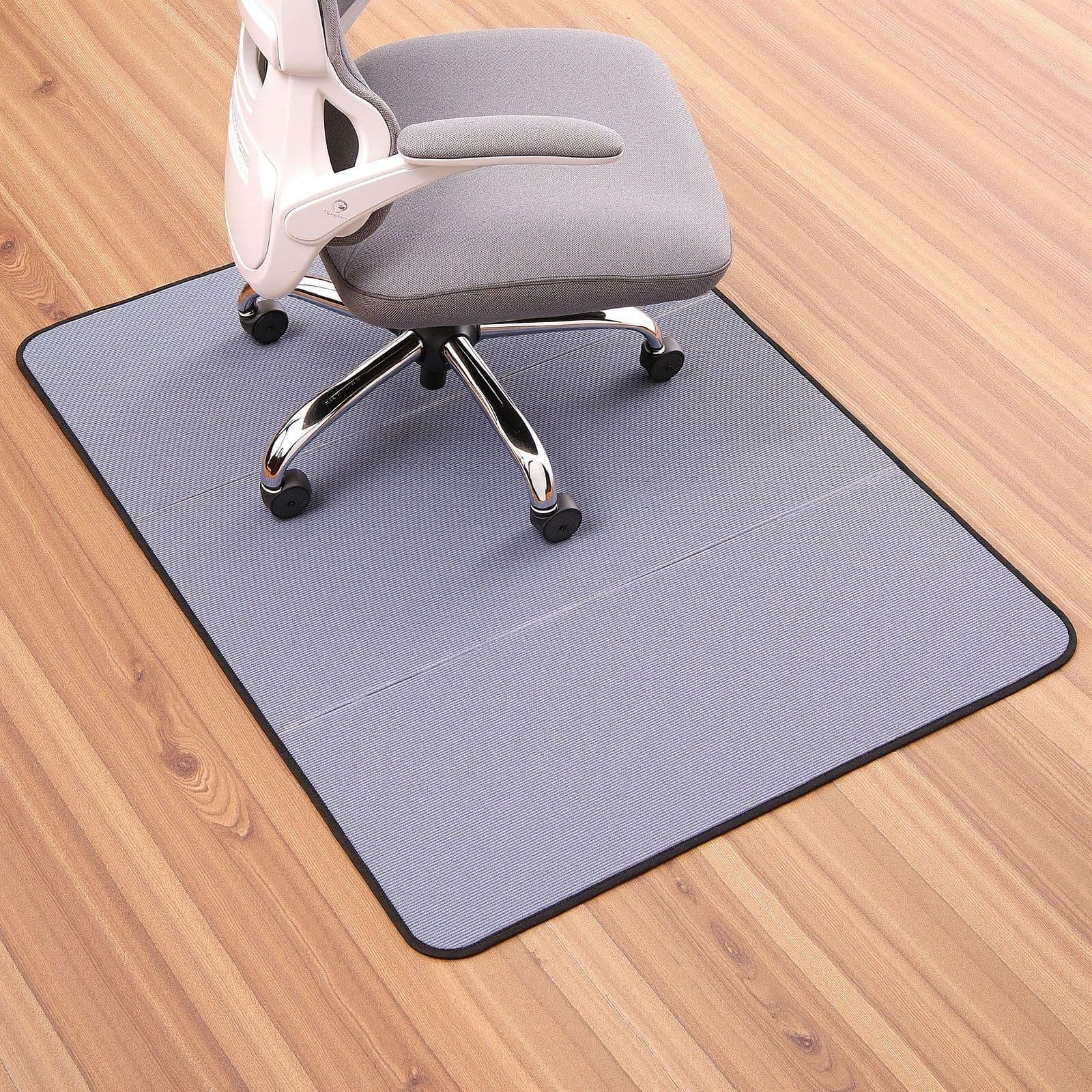 image-VEVOR Chair Mat, 36 x 48-inch Office Chair Mat for Hard Floors, Floor Protector for Rolling Chairs, Corduroy Surface, Non-Slip & Easy to Clean, Smooth Glide Under Desk Rug for Home Office (Grey)