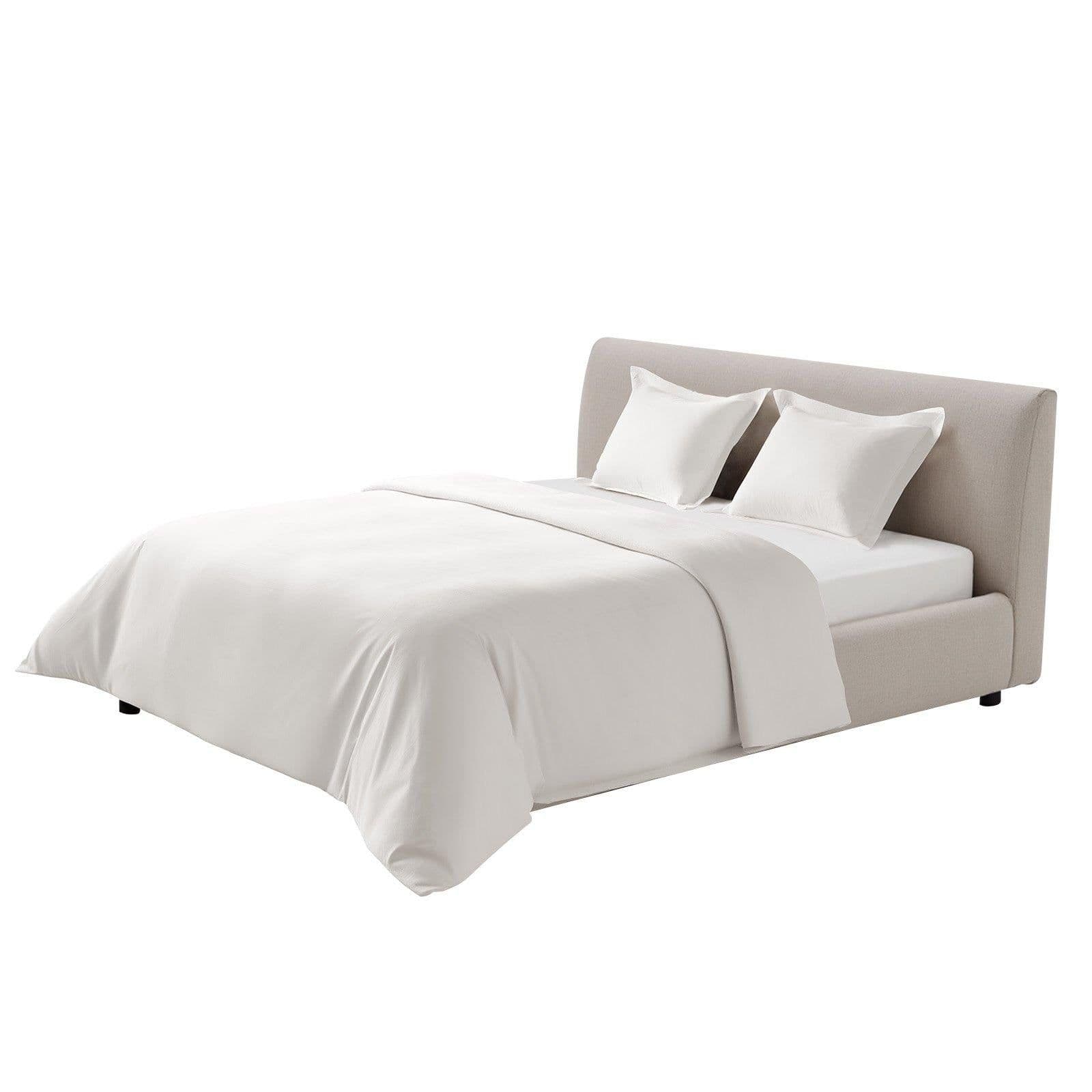 image-VEVOR Queen Duvet Cover Set, 100% Cotton, 3 Pieces Bedding Set Queen Size with 1 Duvet Cover 90 x 90 in and 2 Pillow Shams 20 x 26 in, Soft Breathable, Double Zipper Closure, for Home Bedding, White