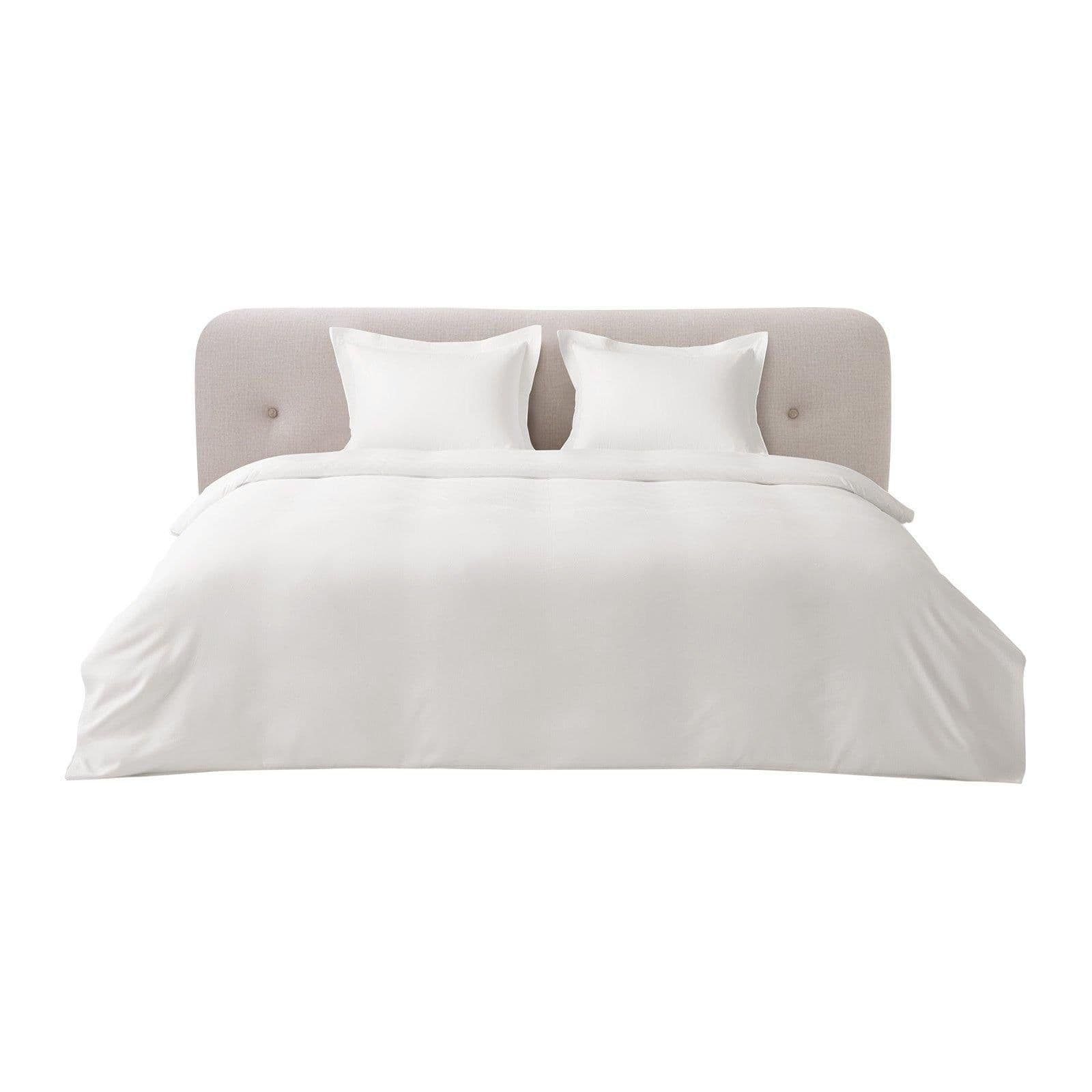 image-VEVOR Queen Duvet Cover Set, 100% Cotton, 3 Pieces Bedding Set Queen Size with 1 Duvet Cover 90 x 90 in and 2 Pillow Shams 20 x 26 in, Soft Breathable, Double Zipper Closure, for Home Bedding, White