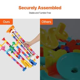 image-VEVOR Marble Run Set, 230 PCS with Motorized Elevator, with 15 Plastic Marbles, Marble Maze Building Block Brain Game, Educational Learning Race Track STEM Toys, for Kids, Boys, Girls Ages 3 + Years