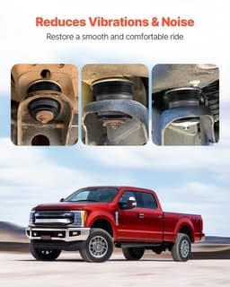 image-VEVOR Body Mount Bushing Kit, Compatible with 2008-2016 F250 F350 Super Duty, 64 PCS Silicone Body Mount Kit, Quick Replacement, Durable Components for Improving Bumpy Driving Performance, Gray