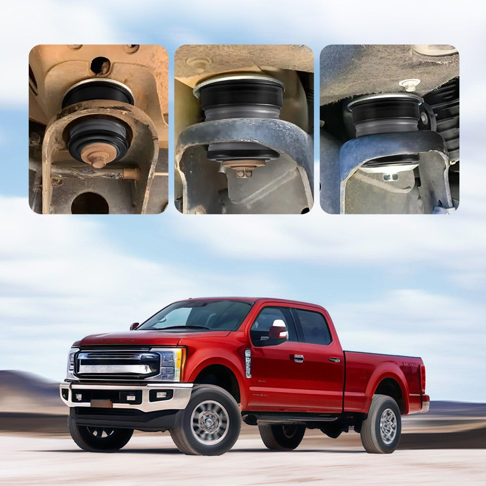 image-VEVOR Body Mount Bushing Kit, Compatible with 2008-2016 F250 F350 Super Duty, 64 PCS Silicone Body Mount Kit, Quick Replacement, Durable Components for Improving Bumpy Driving Performance, Gray
