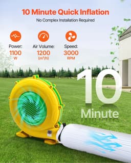 image-VEVOR Inflatable Nightclub, 26.2 x 19.7 x 13.1 ft Inflatable Party Tent with 1100W Blower & Sandbag, Blow up Night Club with 2 Windows, Air Cube House for Event Birthday Wedding Party, White