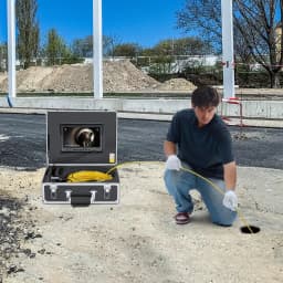 image-VEVOR Sewer Camera with 512Hz Locator, 98 ft/30 m, 9" Drain Inspection Camera with Self-Leveling, 36X Zoom, Plumbing Camera with Lights-12 LED, 32GB Card, IP68 Waterproof Snake Camera for Duct Pipe