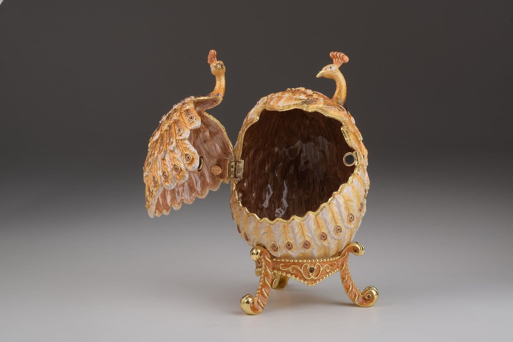 image-Gold Peacocks Faberge Egg