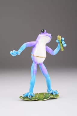 image-Singing Frog on a Leaf