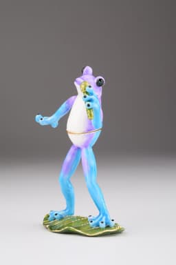 image-Singing Frog on a Leaf