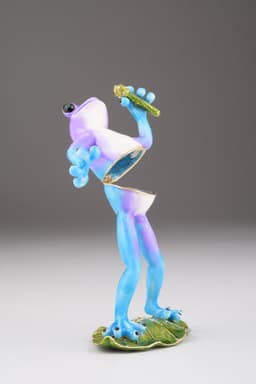 image-Singing Frog on a Leaf