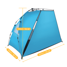 image-Outdoor Camping Fiberglass Pole Oxford Cloth Beach Tent