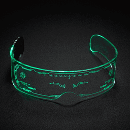 image-7 Color Decorative Cyberpunk LED Goggles LED Luminous Glasses