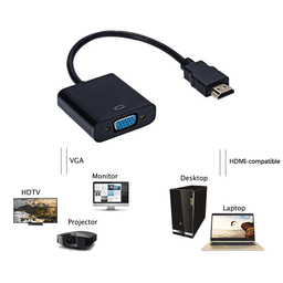 image-1080P HDMI-compatible to VGA Adapter For Xbox PS4 PC