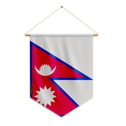 image-Fanion – Drapeau du Népal – Polyester – À Suspendre