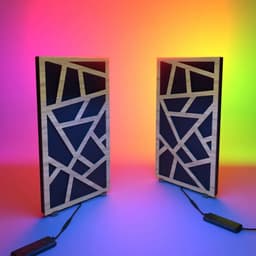 image-2-Pack SKYROSS-mini Panels w/ RGB Lamp for Gaming Desk