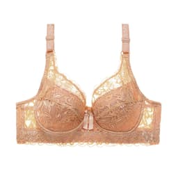 image-Women's Lace Bra - Underwired Push-Up 3/4 Cup Black