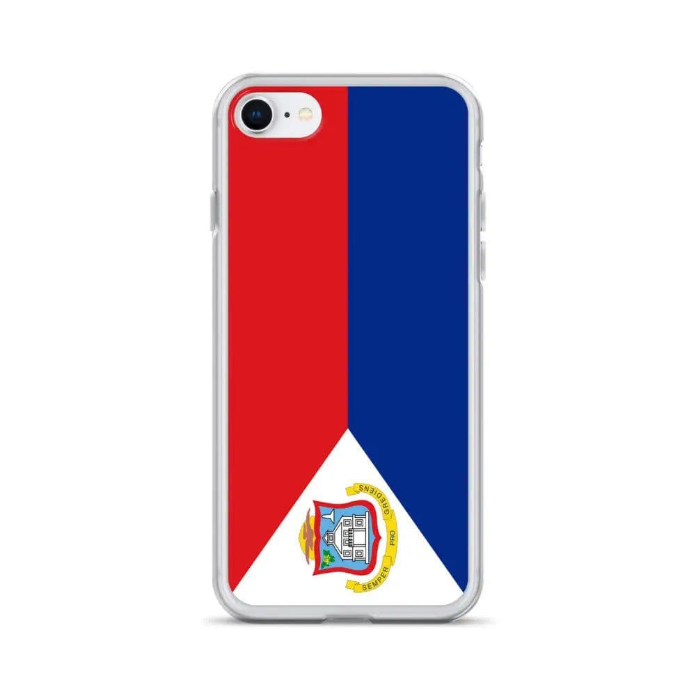 image-Coque iPhone Drapeau de Saint-Martin – Étui Souple – Résistant et Anti