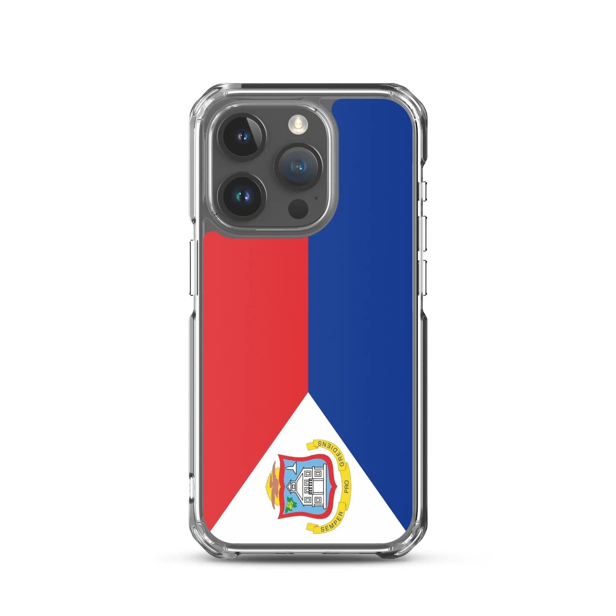 image-Coque iPhone Drapeau de Saint-Martin – Étui Souple – Résistant et Anti
