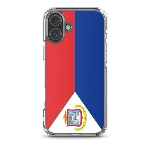 image-Coque iPhone Drapeau de Saint-Martin – Étui Souple – Résistant et Anti