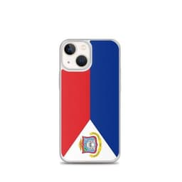 image-Coque iPhone Drapeau de Saint-Martin – Étui Souple – Résistant et Anti
