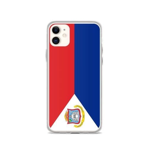 image-Coque iPhone Drapeau de Saint-Martin – Étui Souple – Résistant et Anti