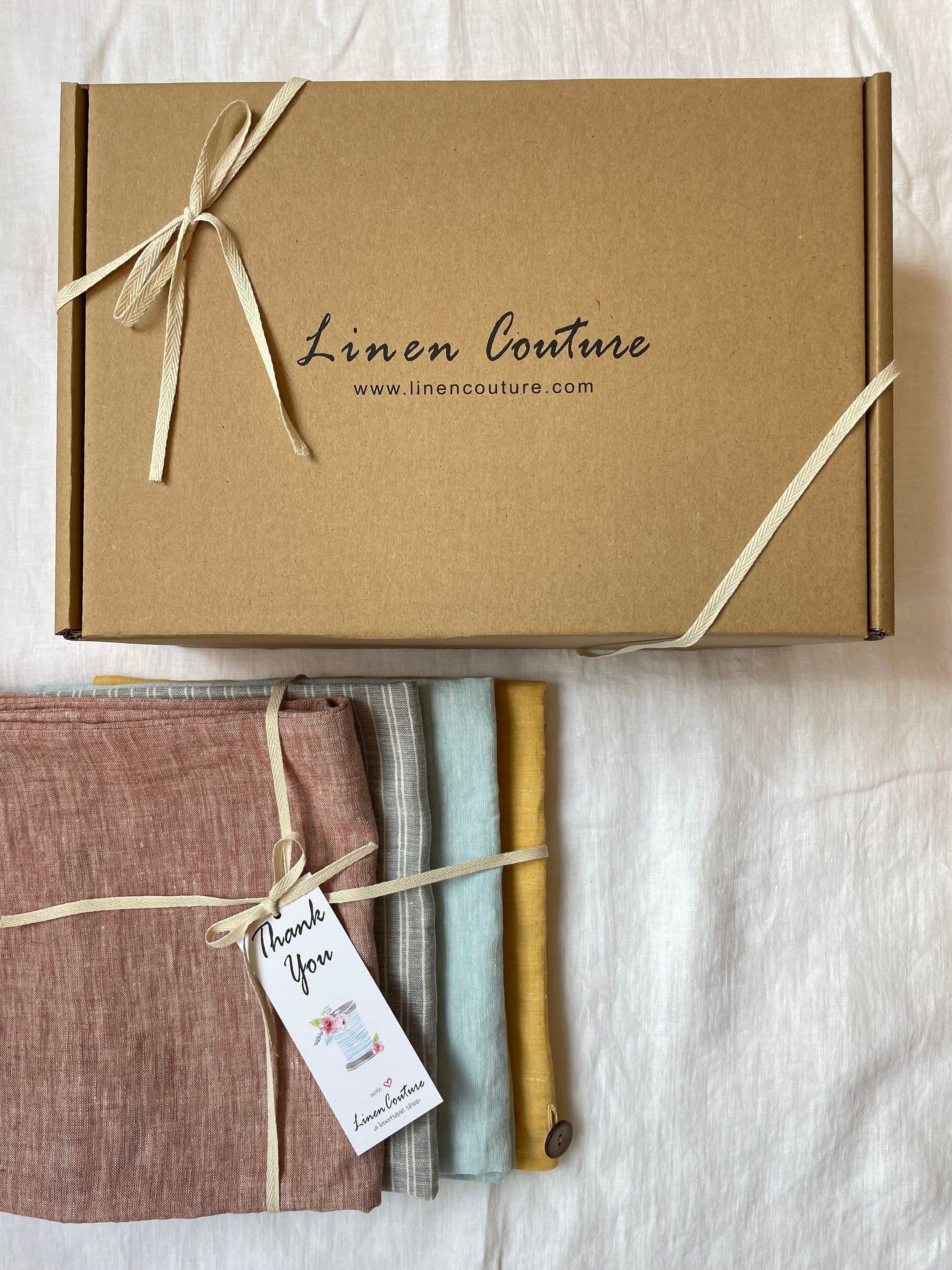 image-Canary Yellow linen large cosmetic bag