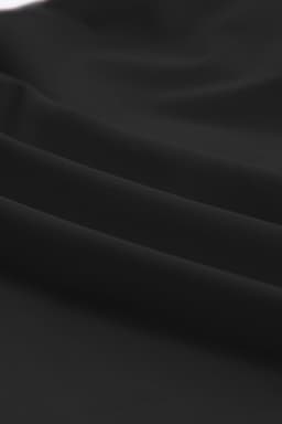 image-Black Solid Square Neck Sleeveless Tankini Swimsuit